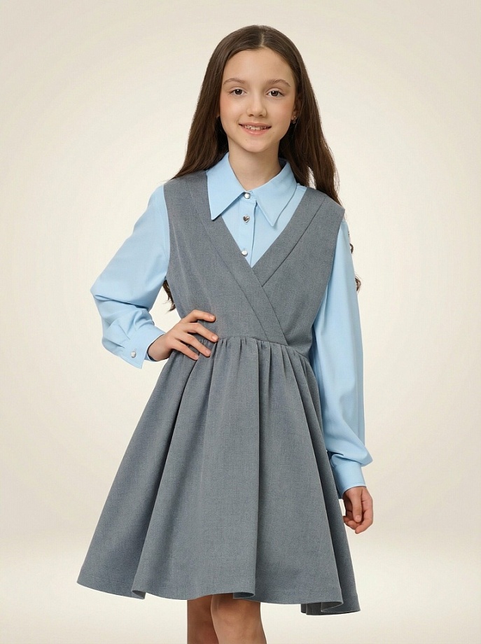 Сарафан школьный в цвете: Серый Ole! Twice - фото 1