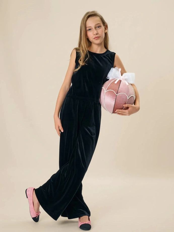 Топ из бархата в цвете: Черный Ole! Twice - фото 1