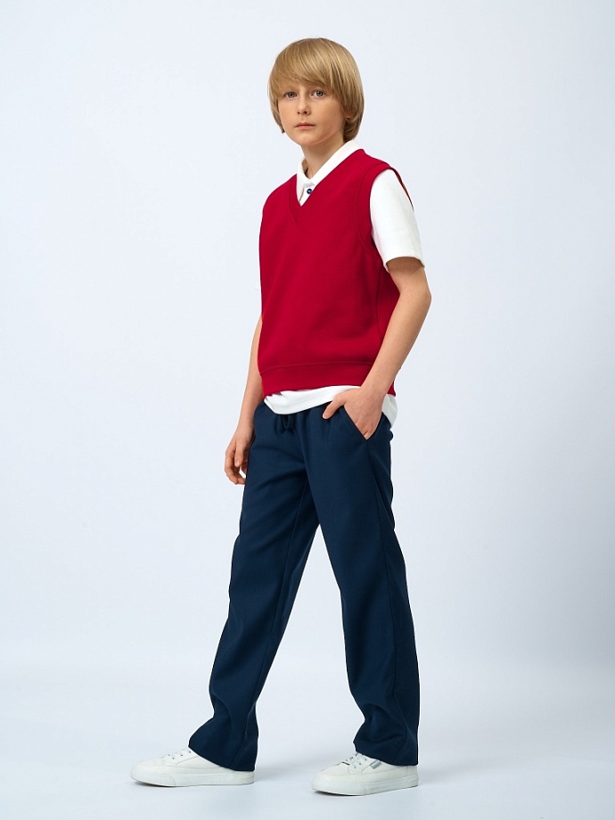 Жилет из фактурного трикотажа в цвете: Красный Ole! Twice - фото 5