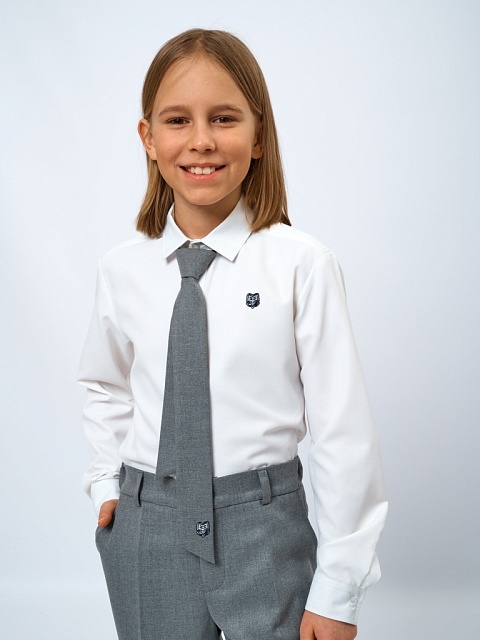 Рубашка классическая из смесового хлопка с шевроном