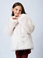 Меховое пальто укороченное с натуральным утеплителем в цвете: Молочный Ole! Twice - фото 7
