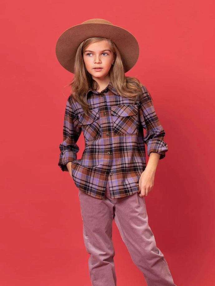 Брюки на резинке из вельвета в цвете:  Ole! Twice - фото 6