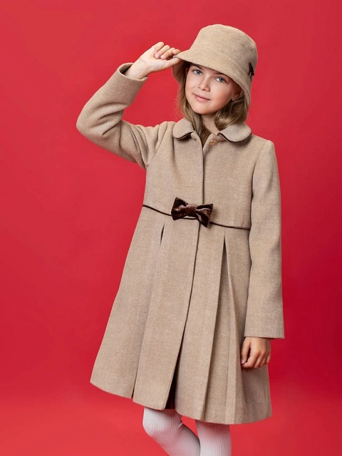 Пальто демисезонное для девочки + шляпка