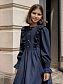 Платье с оборками и декоративными пуговицами в цвете: Синий Ole! Twice - фото 6