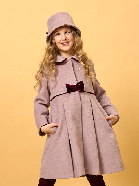 Пальто демисезонное для девочки + шляпка