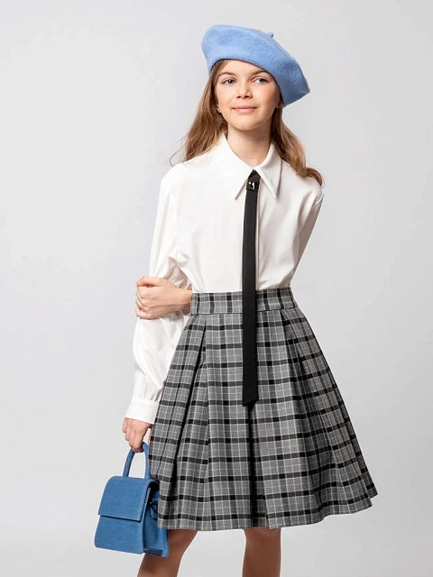Юбка школьная в клетку