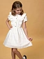 Платье с оборками и золотыми кнопками, короткий рукав в цвете: Молочный Ole! Twice - фото 5