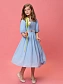 Платье с драпировкой в романтичном стиле в цвете: Голубой Ole! Twice - фото 5