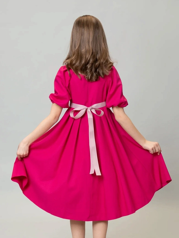 Платье с драпировкой в романтичном стиле в цвете: Фуксия Ole! Twice - фото 7