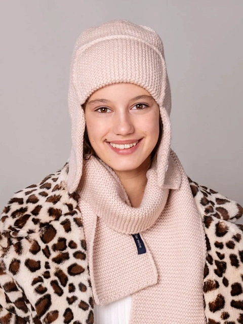 Комплект шапка-ушанка и шарф