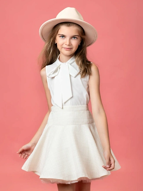 Юбка-солнце из твида