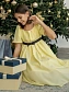Платье с драпировкой в романтичном стиле в цвете: Желтый Ole! Twice - фото 7