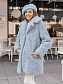 Меховое пальто с натуральным утеплителем в цвете: Голубой Ole! Twice - фото 3
