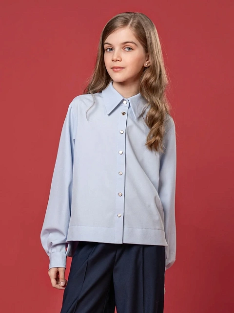 Рубашка укороченная с длинным рукавом