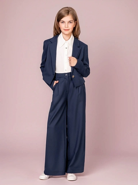 Брюки школьные широкие (палаццо)