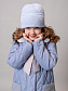 Пуховик для девочки Зима в цвете: Небесно-голубой Ole! Twice - фото 8