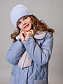 Пуховик для девочки Зима в цвете: Небесно-голубой Ole! Twice - фото 10